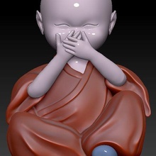 monk - speak evil no see little 3d print model - Mito3D
