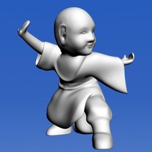 monk bebek sanat düşük poly 3d print model - Mito3D