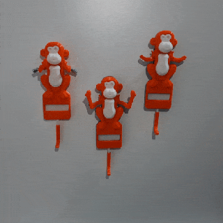 monkey duvar anahtar Kulp destek maymun Şirin anahtarlar ağaç Helloween kıvılcım harika Yazdır kolay Prusa Yeggi ender etkileşimli hediye oyuncaklar tinkercad cura anahtarlık ani 3d print model - Mito3D