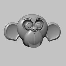 monkey 3d stl file aniùal 2d logo design cnc router printer print work art 3d print model - Mito3D