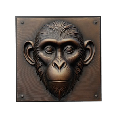 singe animal soulagement art animaux yeggi mito3d buste google pendentifs médaillon relief wall mur 3d print model - Mito3D