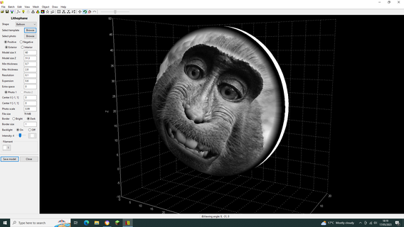 monkey ball keychain 3d print model - Mito3D