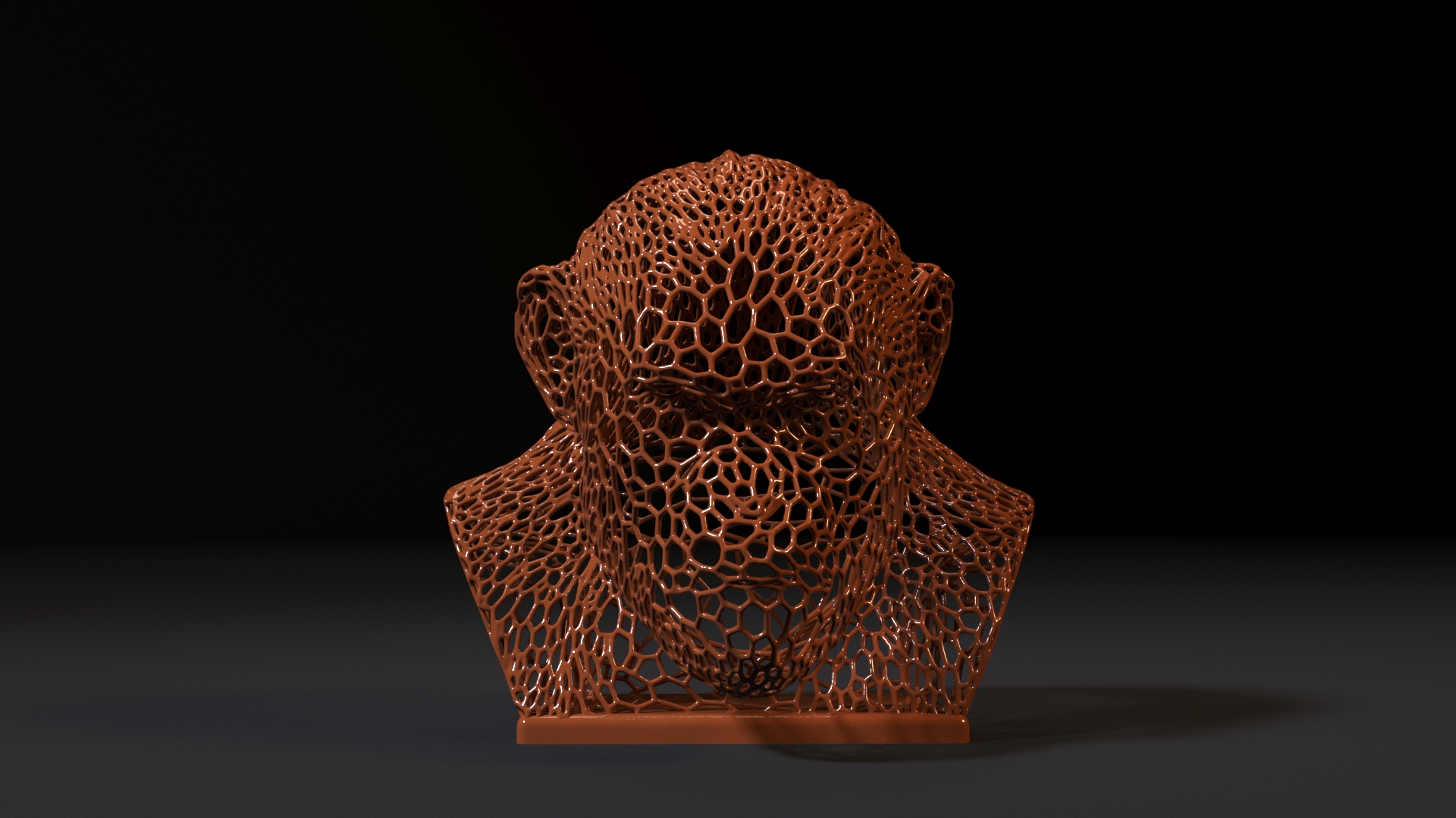 scimmia fallimento animale arredamento voronoi natura scultura statuario primate statua figurina gorilla stampabile kong Stampa stampa mammifero arte sculture 3D print model - Mito3D