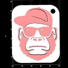 monkey clip art keyhanger v2 verschiedene clip-art 3d print model - Mito3D