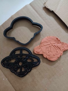 monkey d luffy cookie cutter - one piece clay strawhat pirates 3d print model - Mito3D