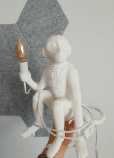 macaco Projeto luminária animal decoração selete escultura 3d print model - Mito3D