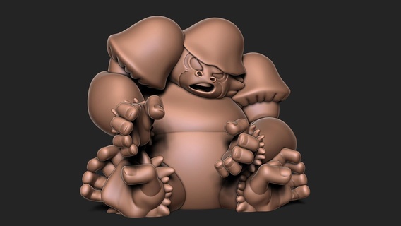 monkey gorrila king jungle angry 3d print model - Mito3D