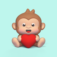 monkey heart 3d print model - Mito3D