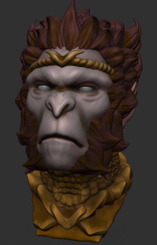macaco rei fracasso personagem arte brinquedo exibição 3D print model - Mito3D