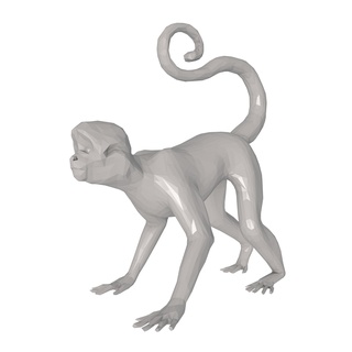 macaco poli arte 3d personagem isométrico Renderização ambiente oclusão unidade motor quadrado cenário Kawaii animal polígono of 2016 chinês zodíaco feriado 3d print model - Mito3D