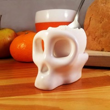 monkey skull egg cup home 3d print model - Mito3D