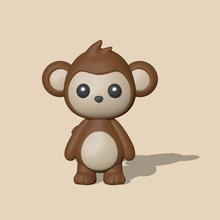 monkey toy cute figure sculpt sculpture sculptures animal art zoo forest funny 3d print model - Mito3D