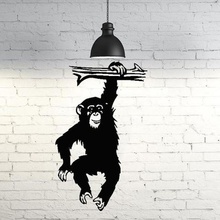 scimmia scultura da parete in 2d art dali arte low poly la decorazione wall 3d print model - Mito3D