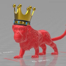 monkeylionking der k nigéria thiere a arte criaturas 3d print model - Mito3D