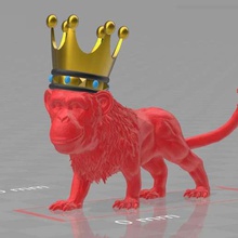 monkeylionking der k nig thiere art les créatures 3d print model - Mito3D