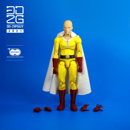 monofiste gars saitama onepunchman coup poing homme action figure jouet jouets 3D print model - Mito3D