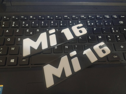 monogramme logo peugeot 405 mi16 3d print model - Mito3D