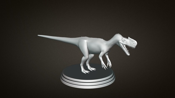 monolophosaurus dinosaur 3d printing toy print model toys 3d print model - Mito3D
