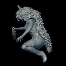 mononoke ataque pose ghibli figura personagem 3d print model - Mito3D
