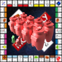 monopoly english-spanish game games table amongus creation 3d models fun play 3d print model - Mito3D
