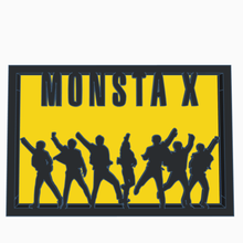 monsta silhueta arte fácil kpop k pop Monstax x suporte enfeite 3d print model - Mito3D