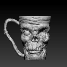 monster mug glass terror 3d print model - Mito3D