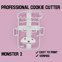 monstre 2 biscuit coupeur Halloween vacances citrouille jack lanterne Frankenstein mignonne effrayant chauve souris crâne os 3d print model - Mito3D