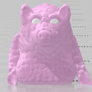 monstruo 2th alp555 mini cifras serie 2 Arte juguete keshi miniatura figura animal criatura cerdo 3d 3d print model - Mito3D