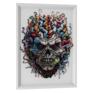 monster brain lithophane poster frame party alien comic devil character scary funny cartoon halloween 3d print model - Mito3D