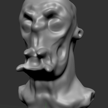 monster bust art alien demon 3d print model - Mito3D