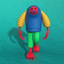 monstruo coleccionable personaje número 1 cerdito banco montable multicolor juego modelo juguete Arte colores fácil 3d print model - Mito3D