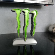 monster energy art led decoration drink motorcycle 3d print model - Mito3D