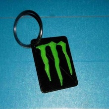 monster energy bicolor keychain porte cl bicouleur cls emblem logo organization 3d print model - Mito3D