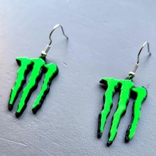 monster energy earrings 3d print model - Mito3D