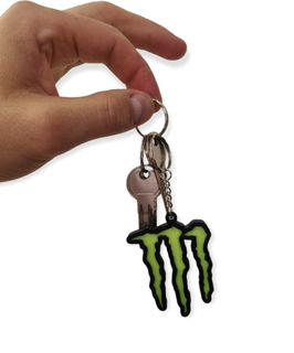 monster energy keychain logo drink drinking juice key chain 3d print model - Mito3D