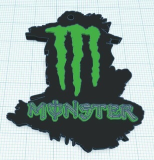 monster energy keychain 3d print model - Mito3D