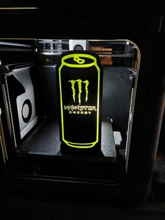 monster energy led light box night 3d print model - Mito3D