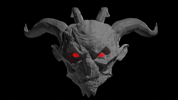 monster head Art 3d print model - Mito3D