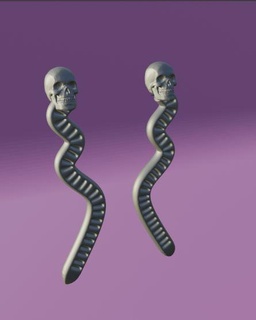 monstre haute Elvira réplique boucles d'oreilles poupée jouet art accessoires Douane 3d print model - Mito3D
