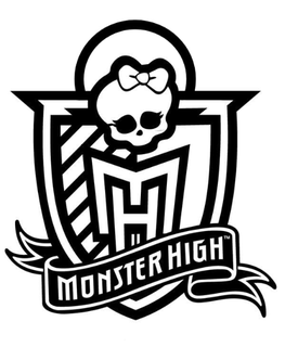 monster high logo keychan school girls keychain etc 3d print model - Mito3D
