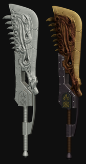 monster hunter bone weapon sword 3d print model - Mito3D