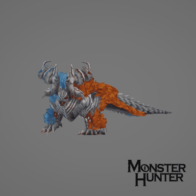 monster hunter eruzerion world rise model devils zinogre odogaron rathalos rathian capcom 3d toy cosplay lowpoly 3d print model - Mito3D