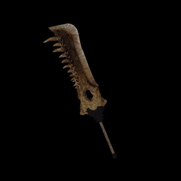 canavar avcı hayat boyut Kostüm oyunu çene bıçağı kemik Büyük kılıç destek kopya 3D print model - Mito3D