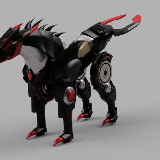 monstro caçador subir almudron set dog cão 3D print model - Mito3D