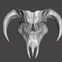 monster jaws mask art demon 3d print model - Mito3D