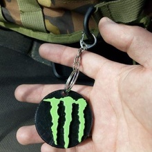 monster keychain art key ring 3d print model - Mito3D