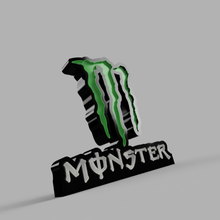 monster led lamp light letter marquee logo energy 3d print model - Mito3D