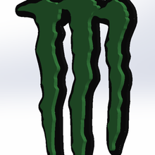 monstro logotipo chaveiro joalheria chave anel 3d print model - Mito3D