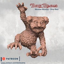il mostro di lunedì - drop bear gioco giochi monster dungeons dragons orso 3d print model - Mito3D