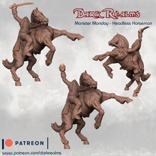 monster monday - headless horseman game games monsters horse dungeons dragons 3d print model - Mito3D